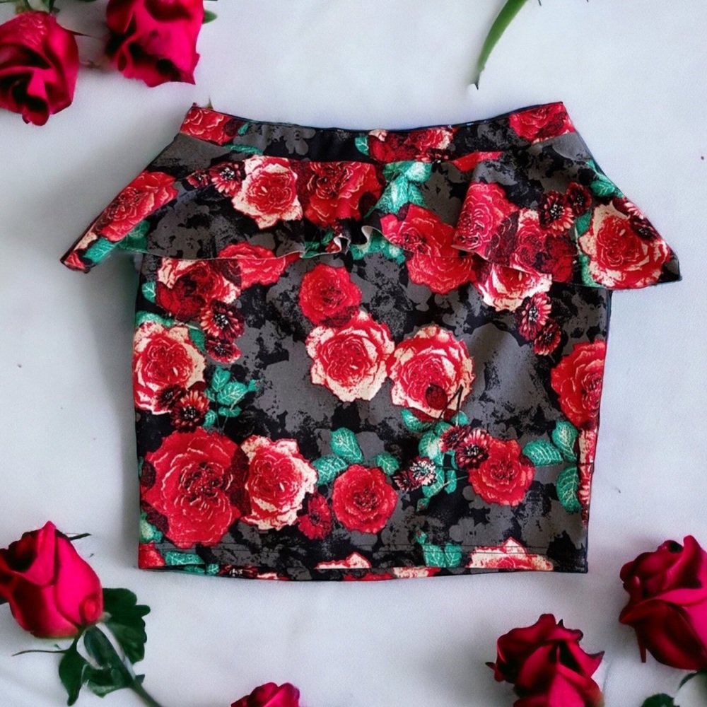 Peplum Mini Skirt